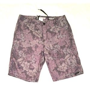 Purple Hawaiian Print Board Shorts 30